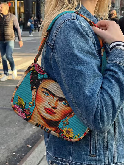 Frida Kahlo Handbag - Corduroy Purse For Everyday Use