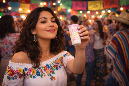 Cantaritos De Barro Mexican Shot Glasses, Pink (2-Pack) - 2 Oz